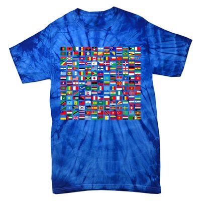 Flags Of The Countries Of The World Graphic Cool Designs Meaningful Gift Tie-Dye T-Shirt