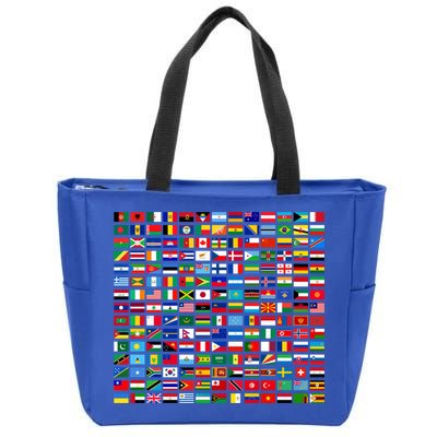 Flags Of The Countries Of The World Graphic Cool Designs Meaningful Gift Zip Tote Bag