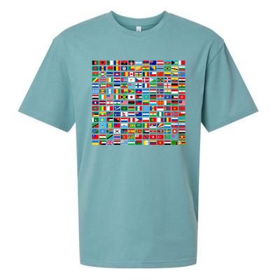 Flags Of The Countries Of The World Graphic Cool Designs Meaningful Gift Sueded Cloud Jersey T-Shirt