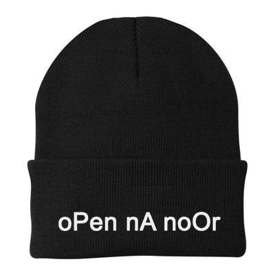 Funny Open The Noor Merch Open The Door Open Na Noor Memes Knit Cap Winter Beanie