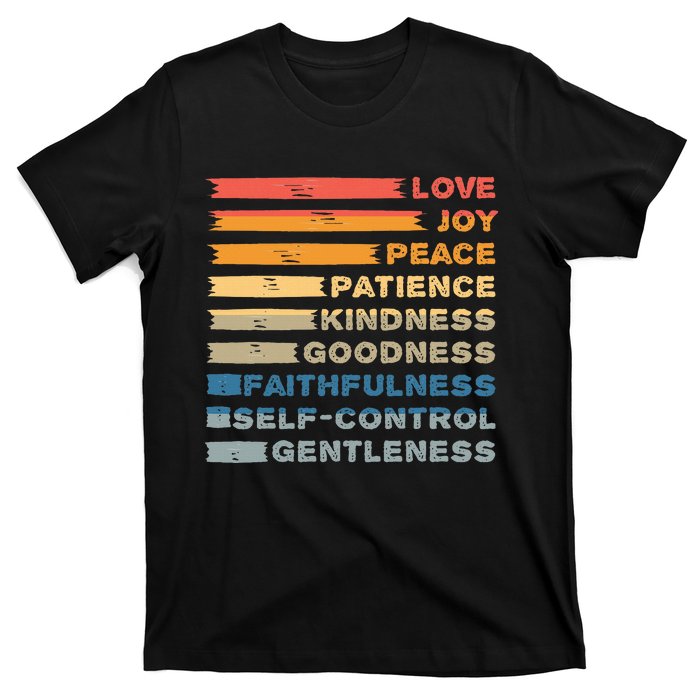 Fruit Of The Spirit Christian Bible Verse Love Joy Peace T-Shirt