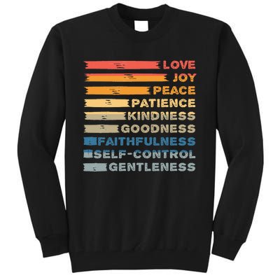 Fruit Of The Spirit Christian Bible Verse Love Joy Peace Tall Sweatshirt