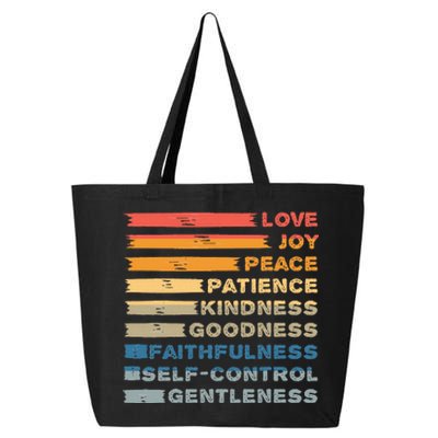 Fruit Of The Spirit Christian Bible Verse Love Joy Peace 25L Jumbo Tote