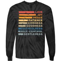 Fruit Of The Spirit Christian Bible Verse Love Joy Peace Tie-Dye Long Sleeve Shirt