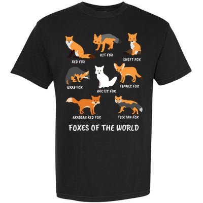 Foxes Of The World Fox Lover Garment-Dyed Heavyweight T-Shirt