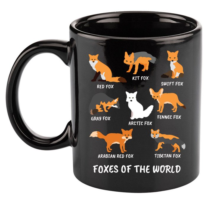 Foxes Of The World Fox Lover 11oz C Handle Ceramic Mug