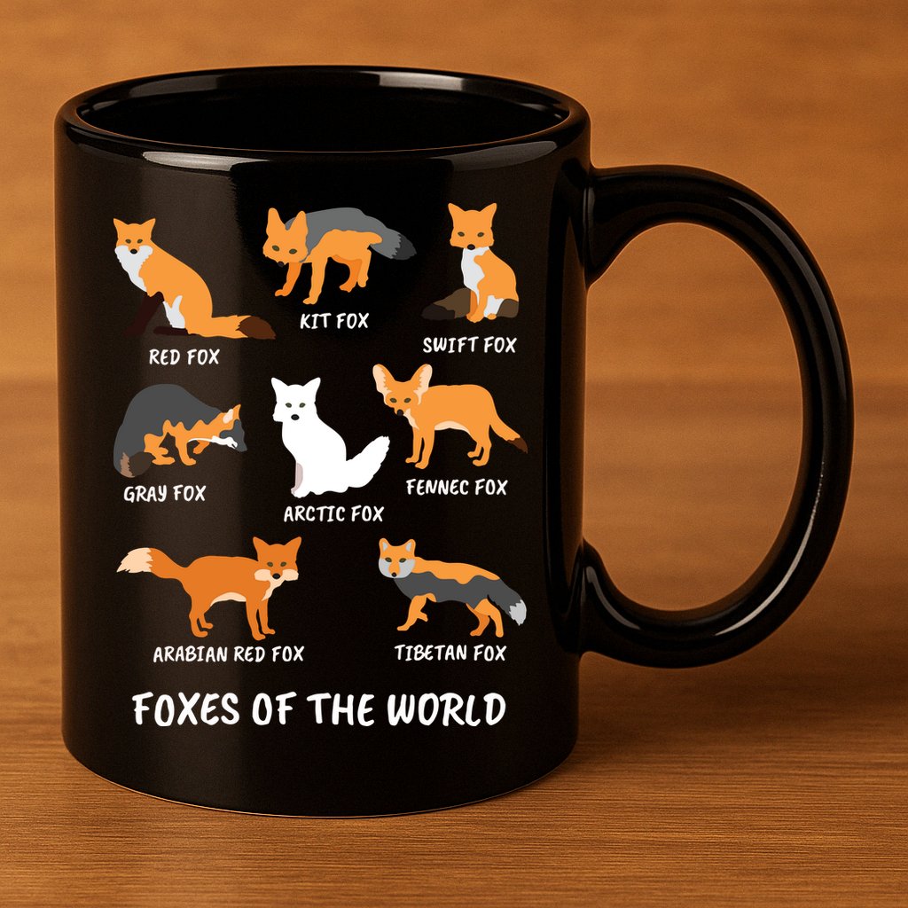 Foxes Of The World Fox Lover 11oz C Handle Ceramic Mug