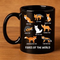 Foxes Of The World Fox Lover 11oz C Handle Ceramic Mug