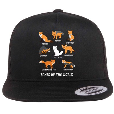 Foxes Of The World Fox Lover Flatbill Hat