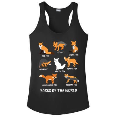 Foxes Of The World Fox Lover Ladies PosiCharge Competitor Racerback Tank