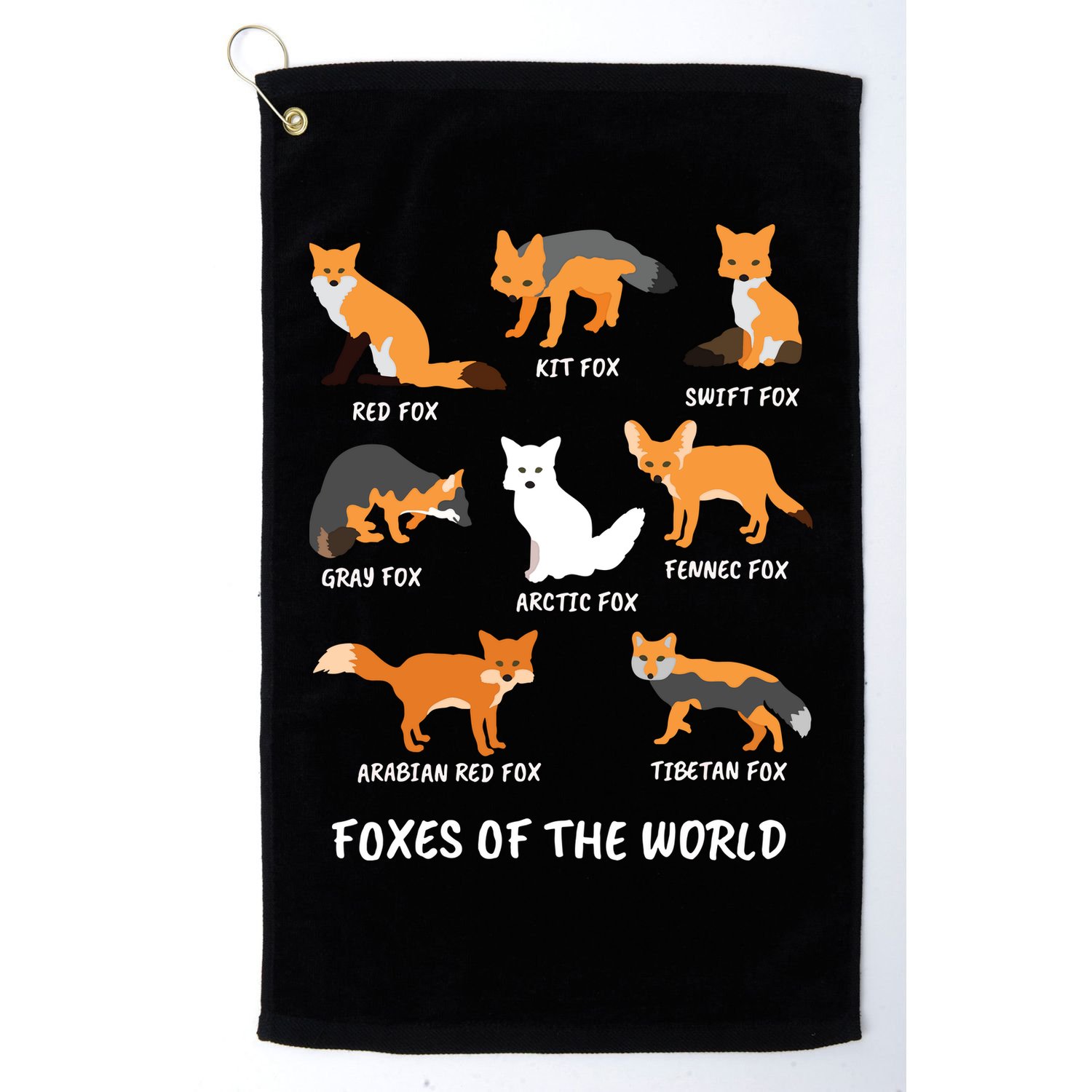 Foxes Of The World Fox Lover Golf Towel