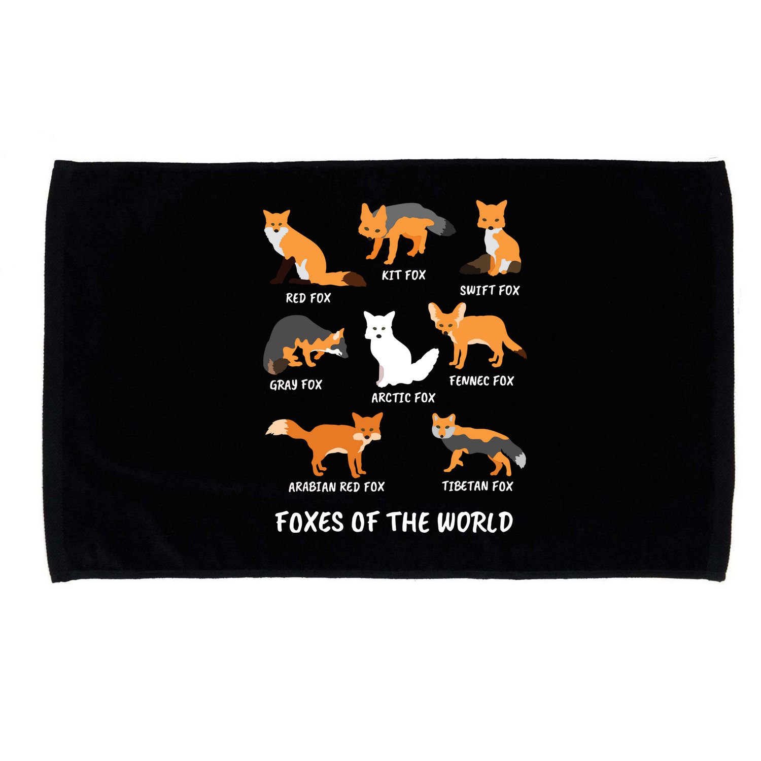Foxes Of The World Fox Lover Microfiber Hand Towel