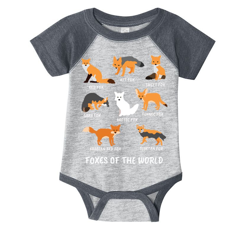 Foxes Of The World Fox Lover Infant Baby Jersey Bodysuit