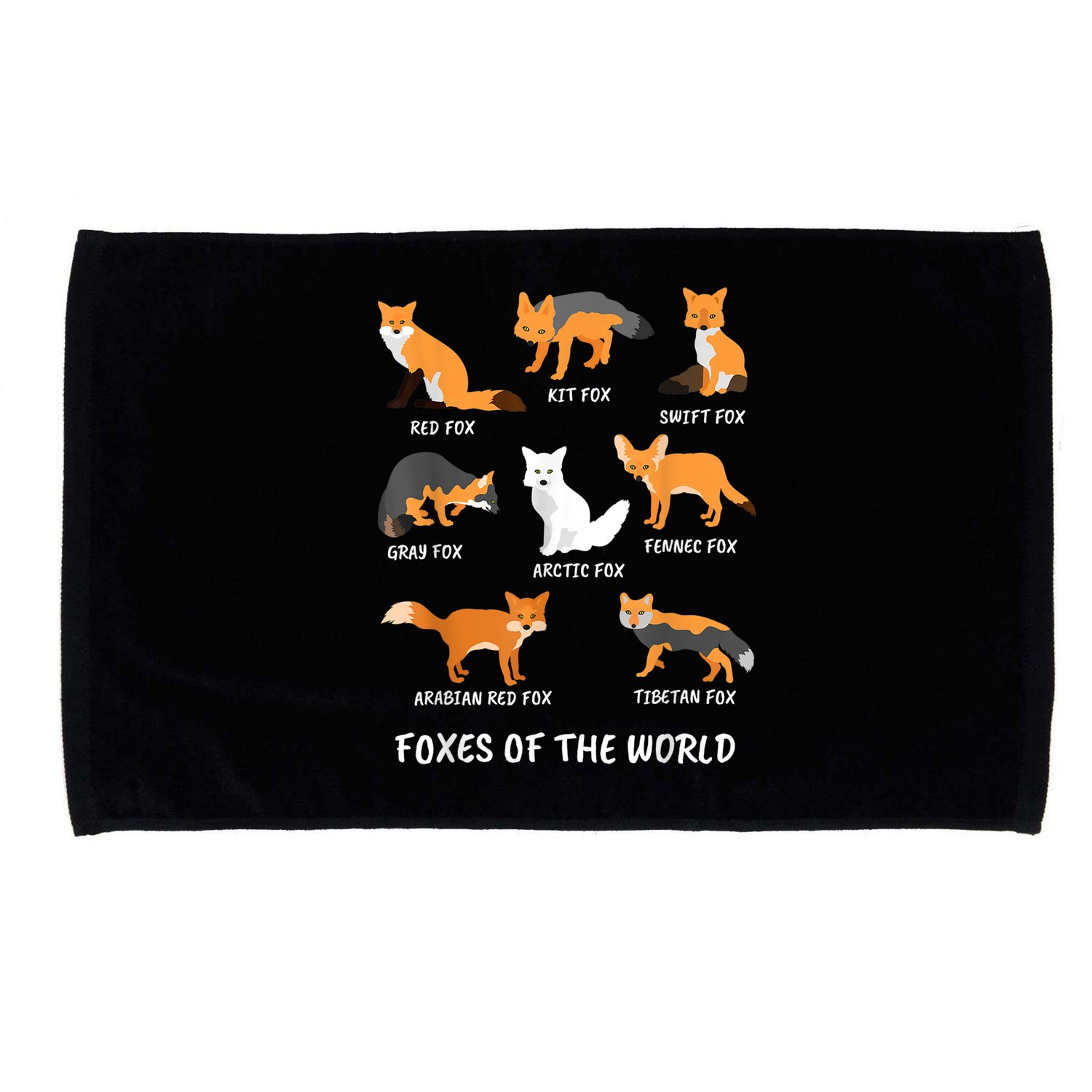 Foxes Of The World Fox Lover Gift Microfiber Hand Towel