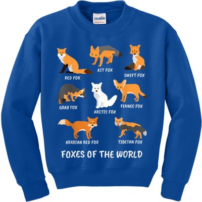 Foxes Of The World Fox Lover Gift Kids Sweatshirt