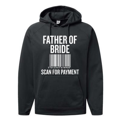 Father Of The Bride, Scan For Payment Funny Performance Fleece Hoodie