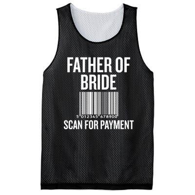 Father Of The Bride, Scan For Payment Funny Mesh Reversible Basketball Jersey Tank