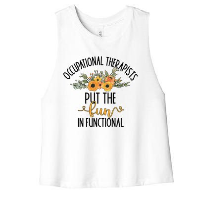 Funny Occupational Therapists Occupational Therapy Month Cute Gift Women's Racerback Cropped Tank