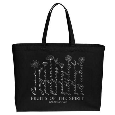 Fruits Of The Spirit Galatians 522 Cotton Canvas Jumbo Tote