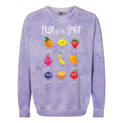 Fruit Of The Spirit Christian Faith Jesus God Lover Colorblast Crewneck Sweatshirt