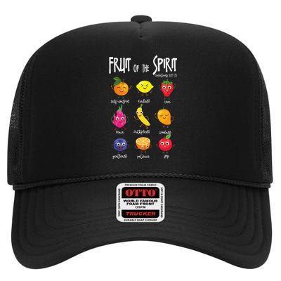 Fruit Of The Spirit Christian Faith Jesus God Lover High Crown Mesh Back Trucker Hat