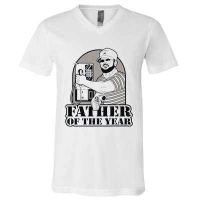 Father Of The Year Gary Plauche Fathers Day Vintage V-Neck T-Shirt