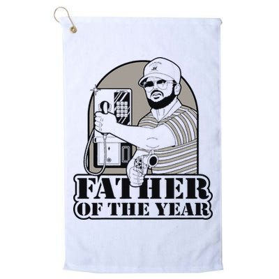Father Of The Year Gary Plauche Fathers Day Vintage Golf Towel