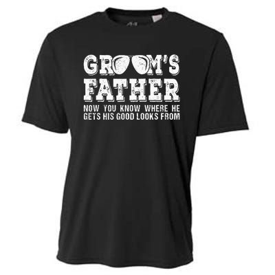 Father Of The Groom Wedding Costume Grooms Father Cooling Performance Crew T-Shirt