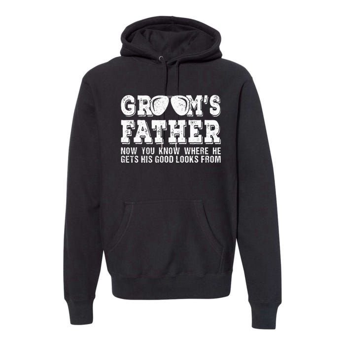 Father Of The Groom Wedding Costume Grooms Father Premium Hoodie