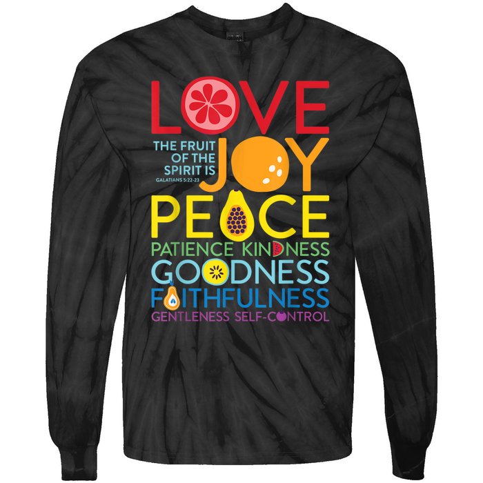 Fruit Of The Spirit Galatians Tie-Dye Long Sleeve Shirt