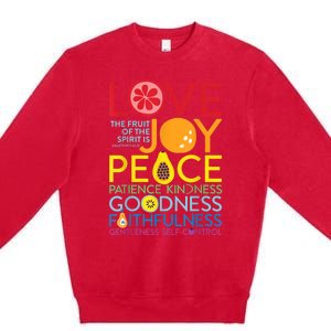 Fruit Of The Spirit Galatians Premium Crewneck Sweatshirt