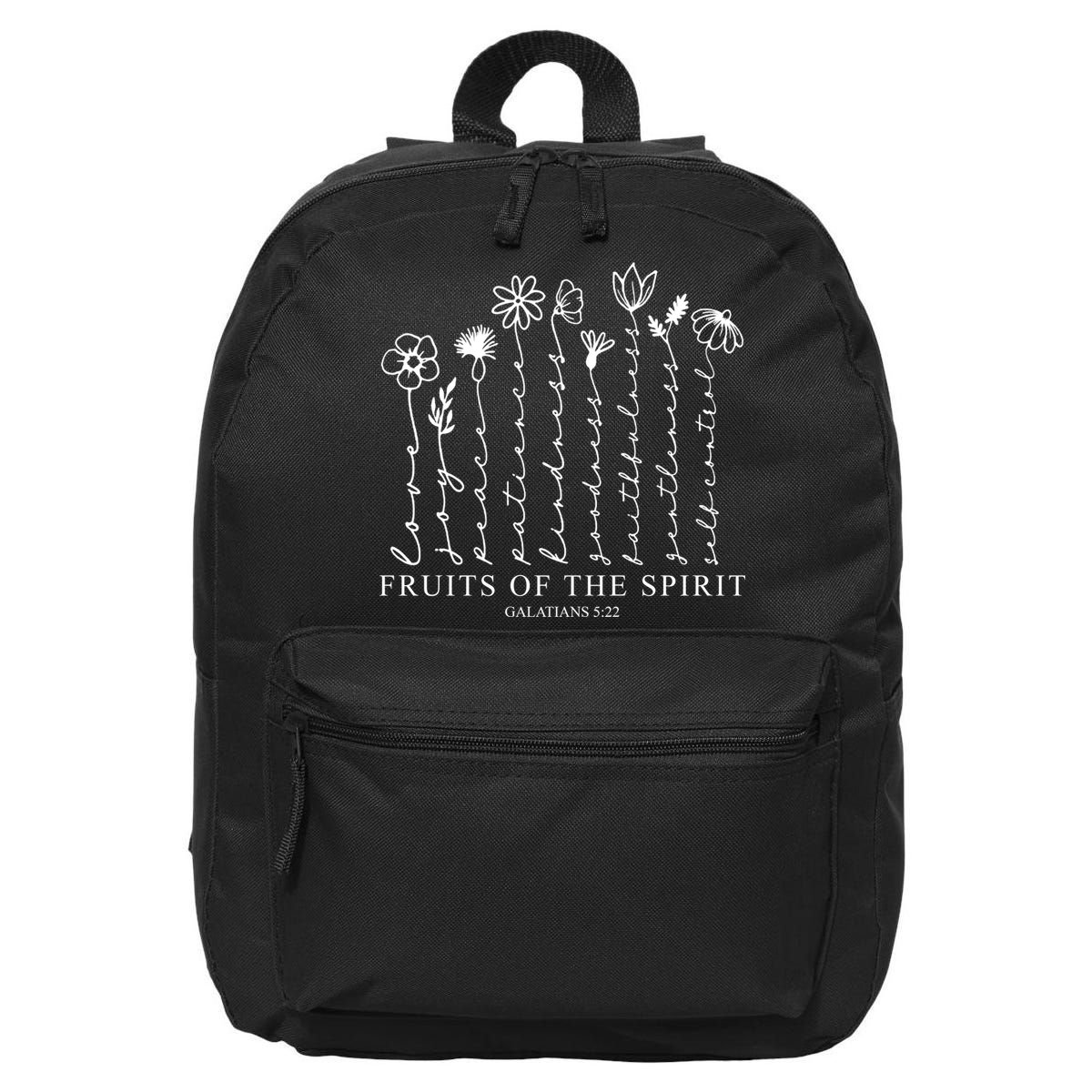 Fruits Of The Spirit Christian Floral 16 in Basic Backpack
