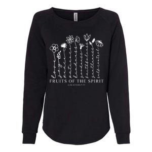 Fruits Of The Spirit Christian Floral Womens California Wash Sweatshirt