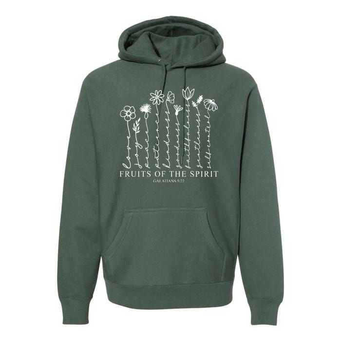 Fruits Of The Spirit Christian Floral Premium Hoodie