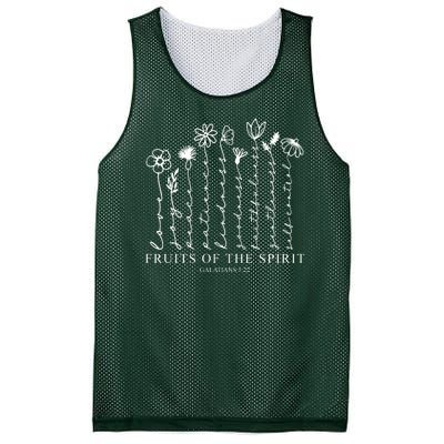 Fruits Of The Spirit Christian Floral Mesh Reversible Basketball Jersey Tank