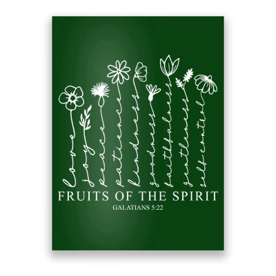 Fruits Of The Spirit Christian Floral Poster