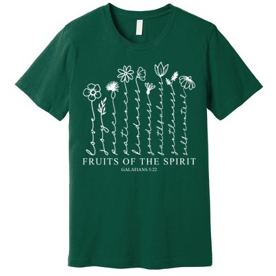 Fruits Of The Spirit Christian Floral Premium T-Shirt