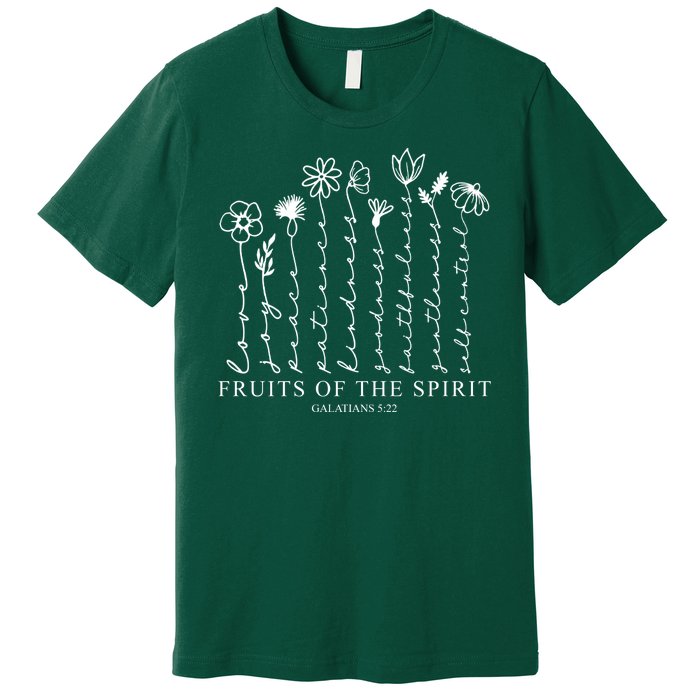 Fruits Of The Spirit Christian Floral Premium T-Shirt