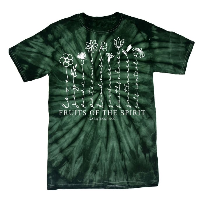 Fruits Of The Spirit Christian Floral Tie-Dye T-Shirt