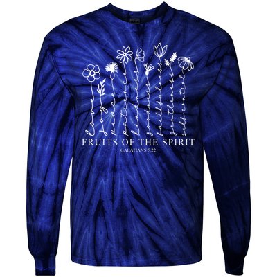 Fruits Of The Spirit Christian Floral Tie-Dye Long Sleeve Shirt