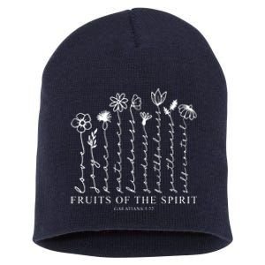 Fruits Of The Spirit Christian Floral Short Acrylic Beanie