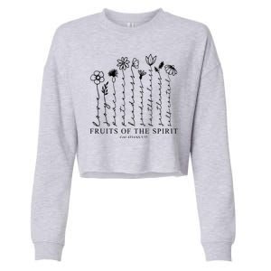 Fruits Of The Spirit Christian Floral Cropped Pullover Crew