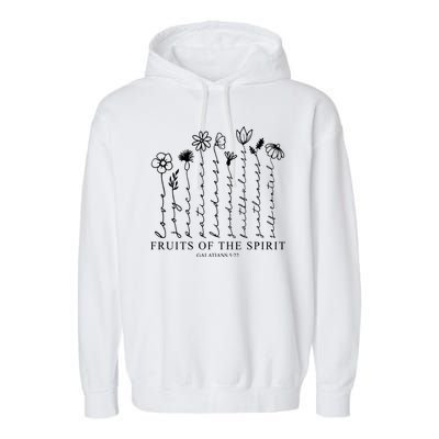 Fruits Of The Spirit Christian Floral Garment-Dyed Fleece Hoodie