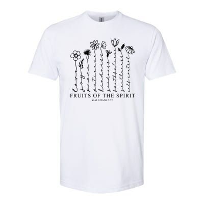 Fruits Of The Spirit Christian Floral Softstyle CVC T-Shirt