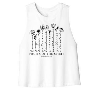 Fruits Of The Spirit Christian Floral Women's Racerback Cropped Tank