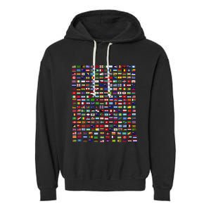 Flags Of The Countries Of The World 287 Flag International Garment-Dyed Fleece Hoodie