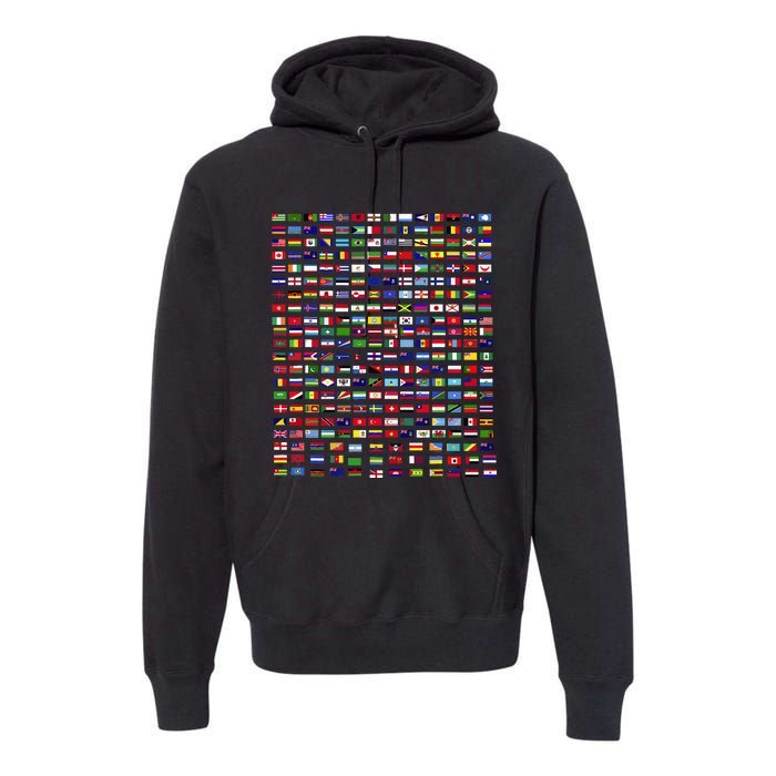 Flags Of The Countries Of The World 287 Flag International Premium Hoodie