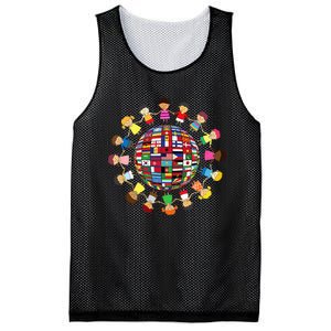 Flags Of The World Cultural Diversity Around The Globe Mesh Reversible Basketball Jersey Tank