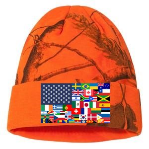 Flags Of The World American Flag We Are All Immigrants Gift Kati Licensed 12" Camo Beanie