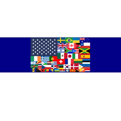 Flags Of The World American Flag We Are All Immigrants Gift Bumper Sticker